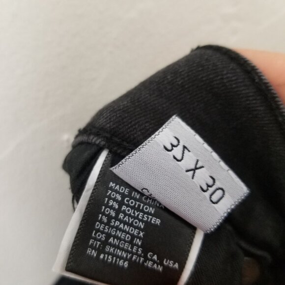 DSTLD Skinny Stretch Jeans Black Size 32 - Picture 7 of 7